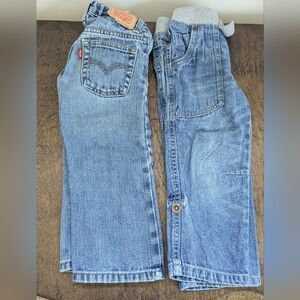 2️⃣ Pair Of Boy's Levi's / Oshkosh Jeans; Size: 2T